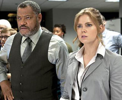 Lois Lane (Amy Adams) & Perry White (Lawrence Fishburne)